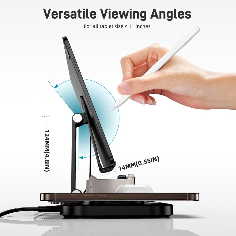 Elecdov C12N 4 In 1 Magnetic Charging 360° Versatile Viewing Angles