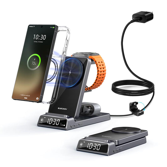 Elecdov CE19S 3-in-1 Wireless Charging Multi-functional Integrated Magnetic Charging Station