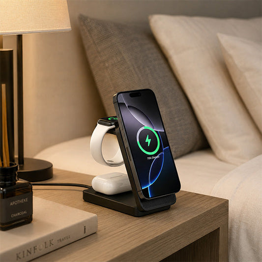 CE10A 3 In 1 Charging Station for Apple: Transform Your Nightstand Into a Wireless Home Aesthetics Hub