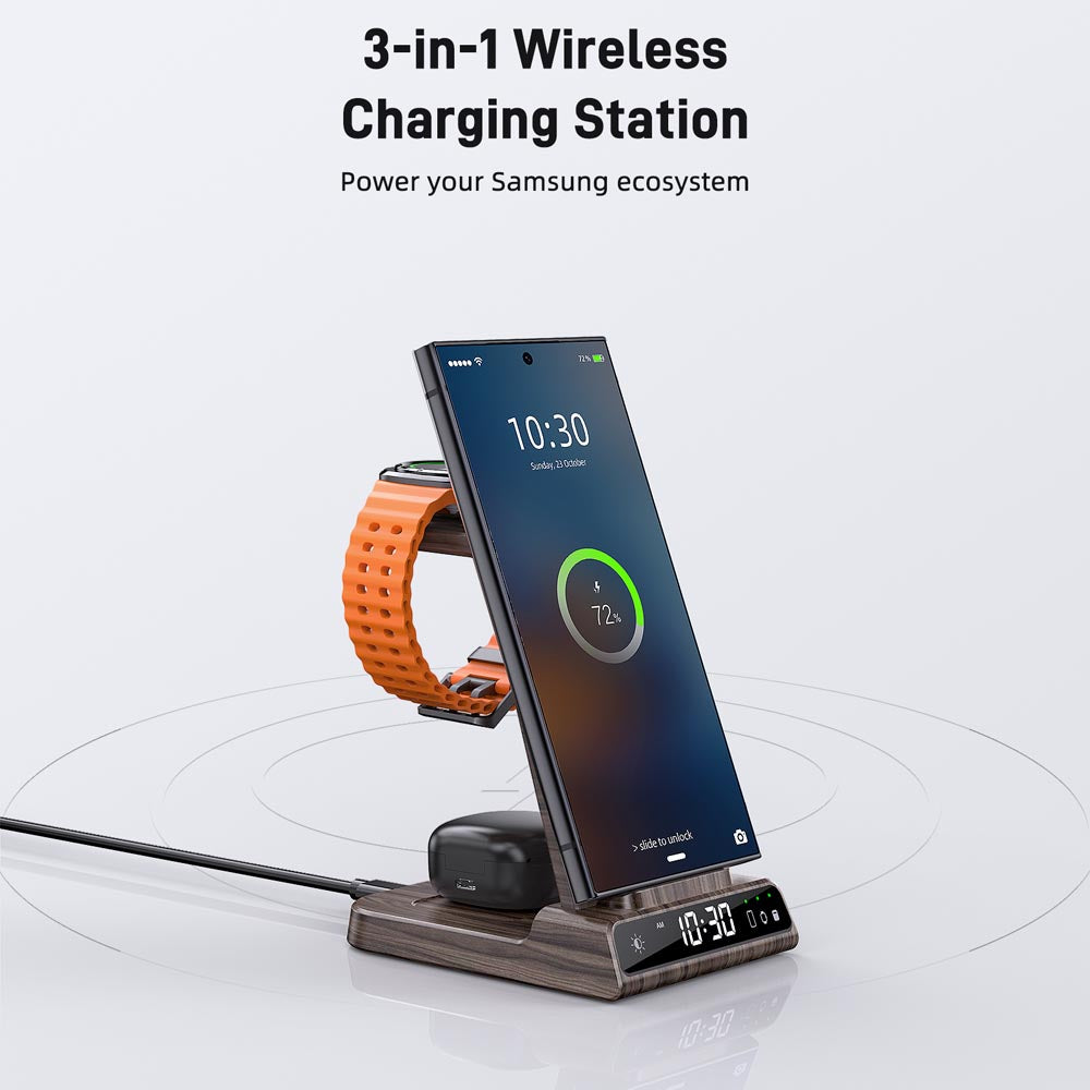 Elecdov C01S 3 In 1 Magnetic Charging 3-in-1 WirelessCharging Station Power your Samsung ecosystem