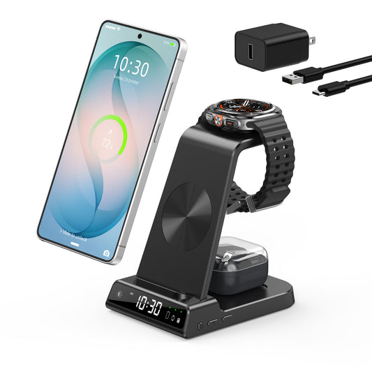 Elecdov C01 Samsung用3in1磁気充電ステーション、充電プラグ付属