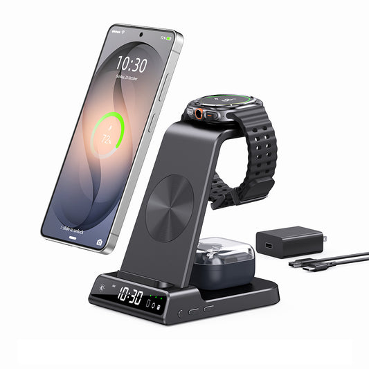 Elecdov C01 Samsung用3in1磁気充電ステーション、充電プラグ付属