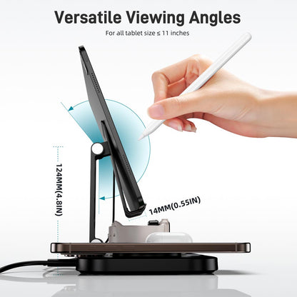 Elecdov C12N 4 In 1 Magnetic Charging 360° Versatile Viewing Angles
