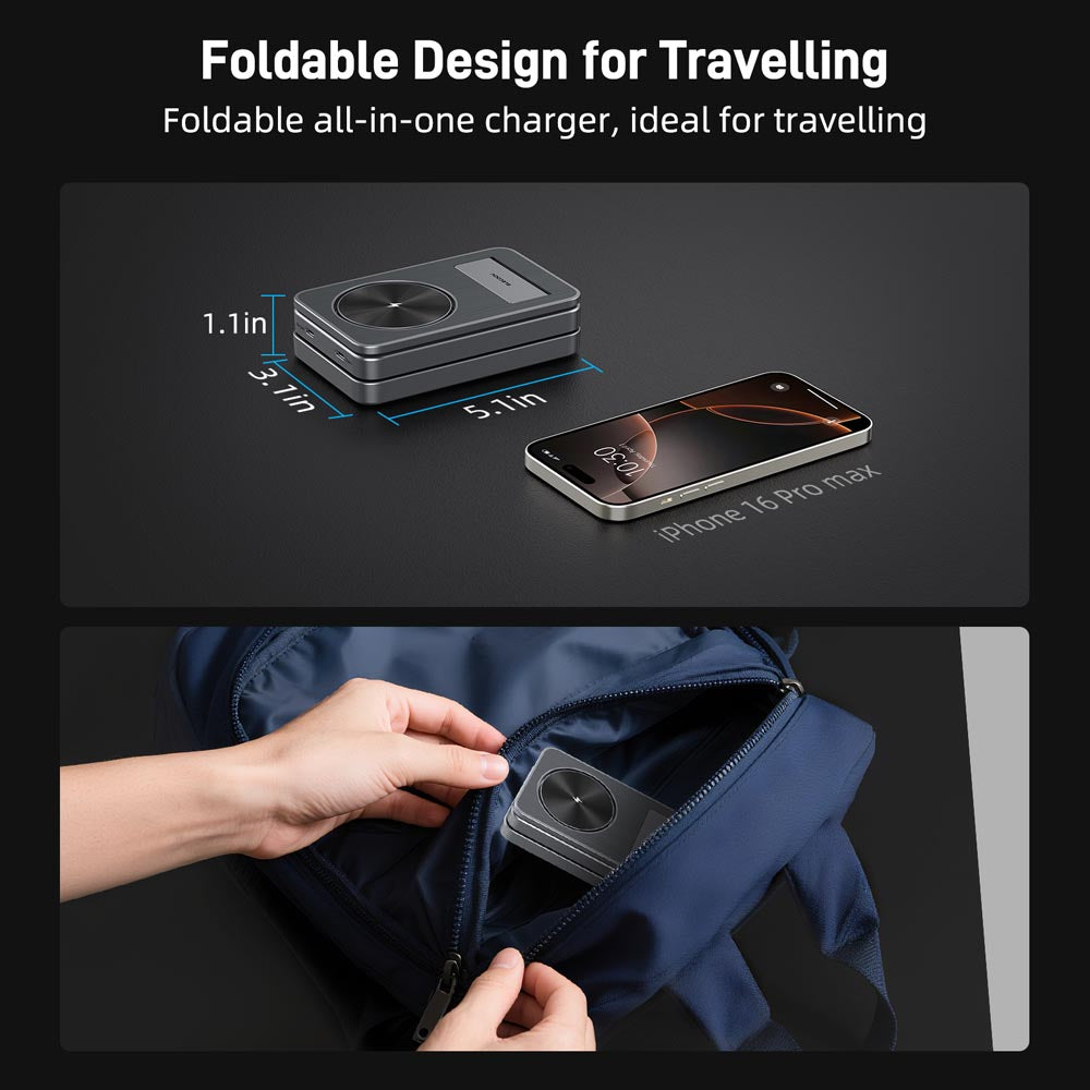 Elecdov CE41A 4 In 1 Magnetic Charging Foldable all-in-one charger, ideal for travelling