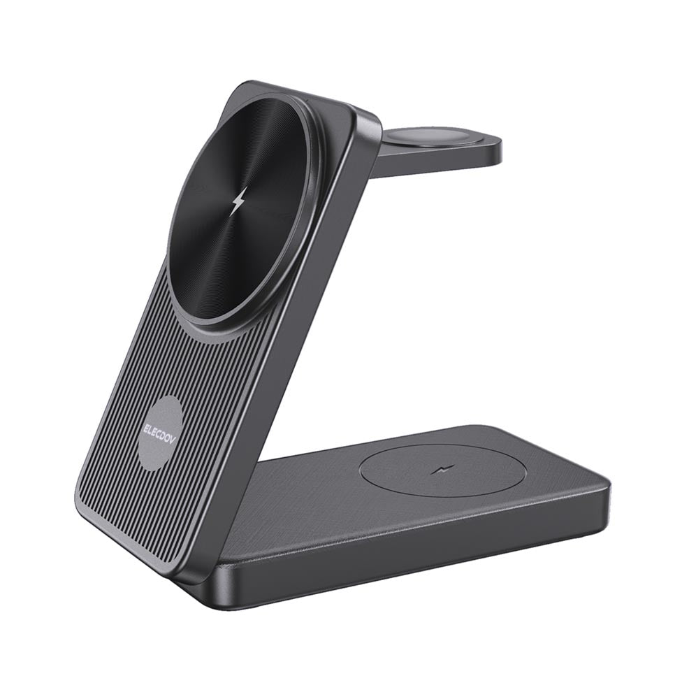Elecdov CE10S 3 In 1 Magnetic Charging Station for Samsung-grey