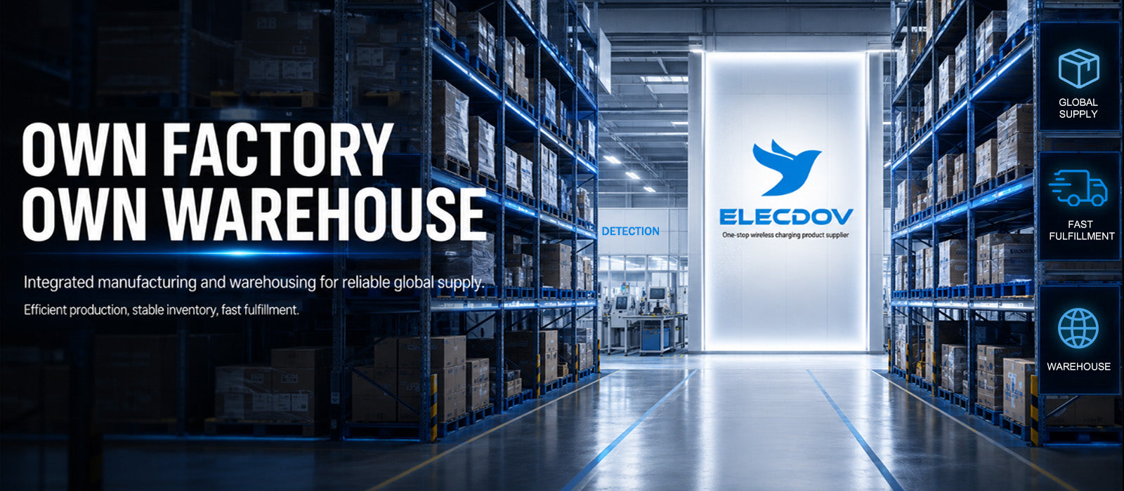 動画を読み込む: Elecdov — Own Factory + Own Warehouse. Production &amp; Storage Integrated.✅ Efficient Production ✅ Ample Stock ✅ Fast FulfillmentQuality controlled from source, making global supply more stable and trustworthy.