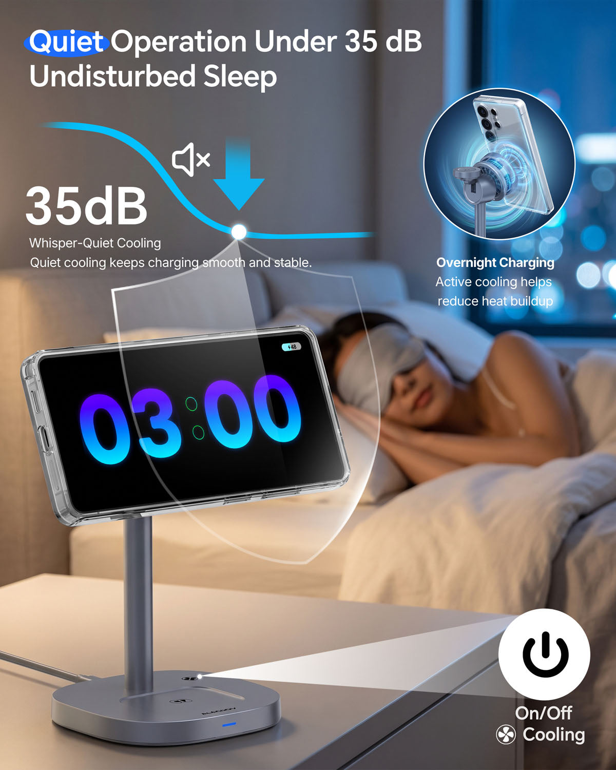 Elecdov W98S Samsung用3in1磁気充電ステーション Qi2認証充電器、充電プラグ付属
