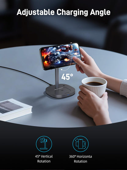 Elecdov製 Appleデバイス用磁気式Qi2ワイヤレス充電ステーション