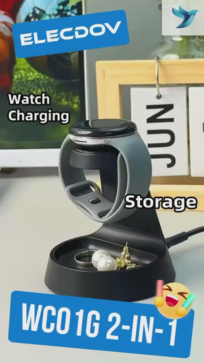 Elecdov WC01G Google用2-in-1磁気充電ステーション