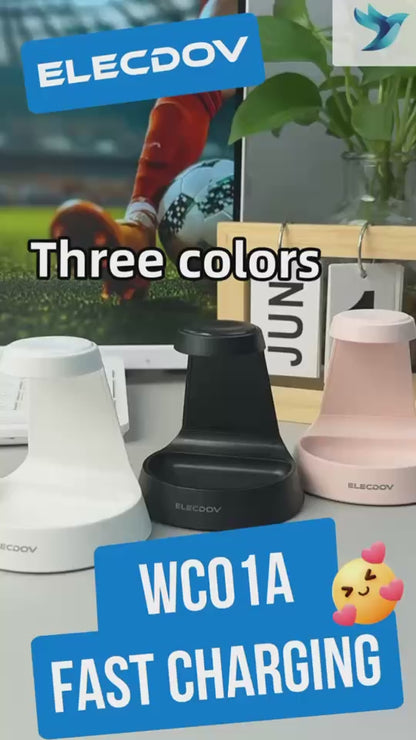 Elecdov WC01A Apple用2-in-1磁気充電ステーション