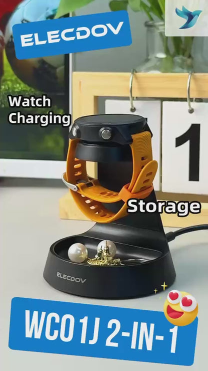 Elecdov WC01J 2-in-1 Garmin用磁気充電ステーション